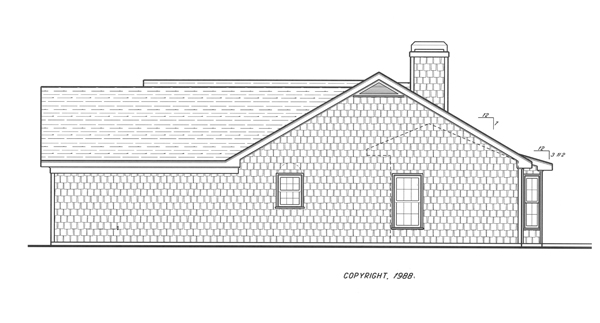 Right Elevation image of GLENLAKE House Plan